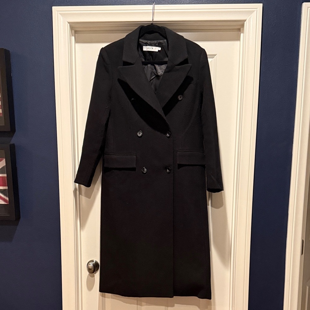 Astr The Label Classic Black Trench Coat